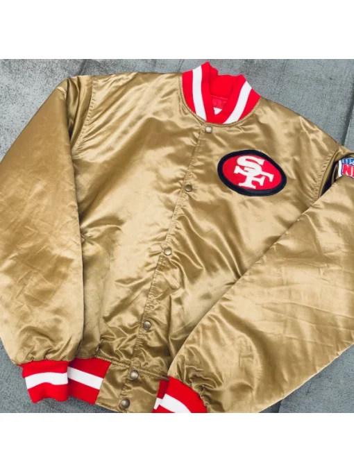 San Francisco 49ers Gold Starter Bomber Jacket