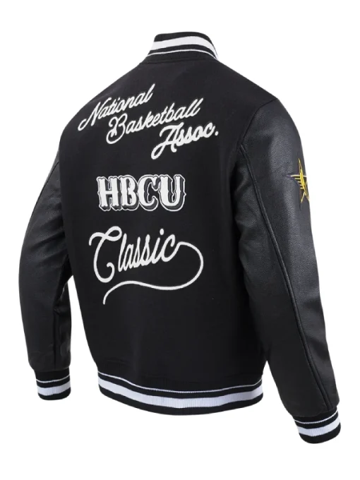 HBCU X NBA All Star 2024 Black Varsity Jacket