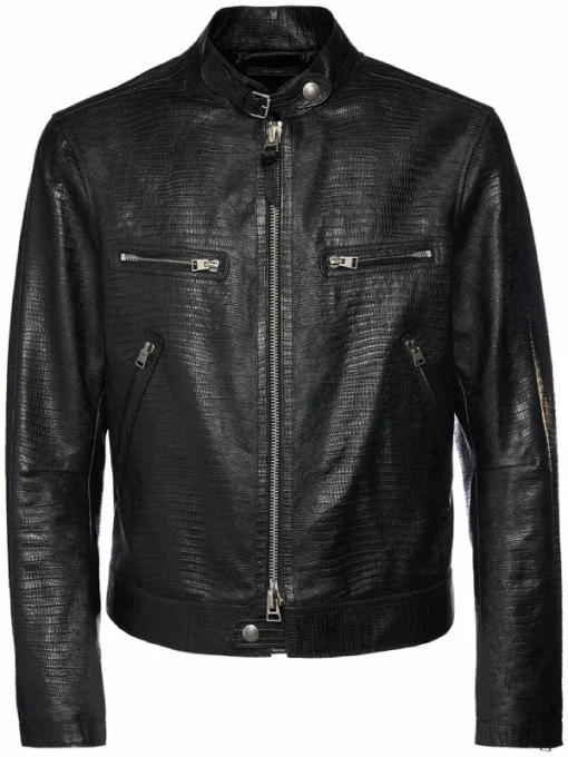 Jensen Huang Black Leather Jacket