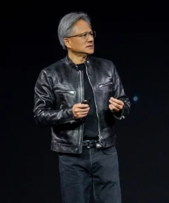 Jensen Huang Leather Jacket