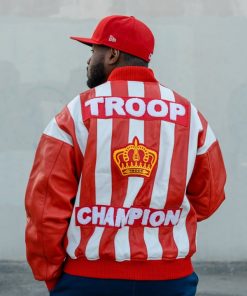 LL Cool J Troop Champion Leather Bomber Jacket
