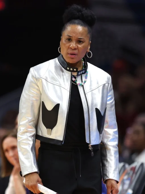 March Madness Dawn Staley Silver Leather Jacket