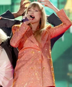 The Eras Tour Paris Taylor Swift Orange Sequin Blazer