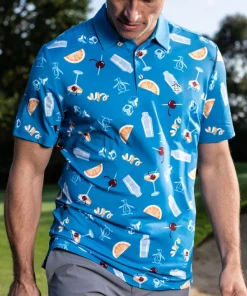 Penguin Golf Cocktail Print Polo Shirt