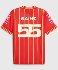 Scuderia Ferrari F1 2024 Carlos Sainz Soccer Jersey