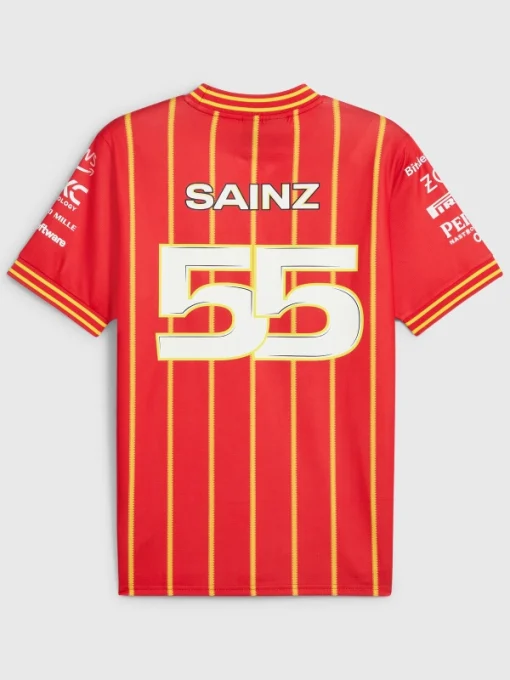 Scuderia Ferrari F1 2024 Carlos Sainz Soccer Jersey