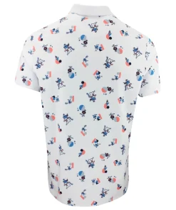 Penguin Golf Shirt Tour Print Polo Shirt White