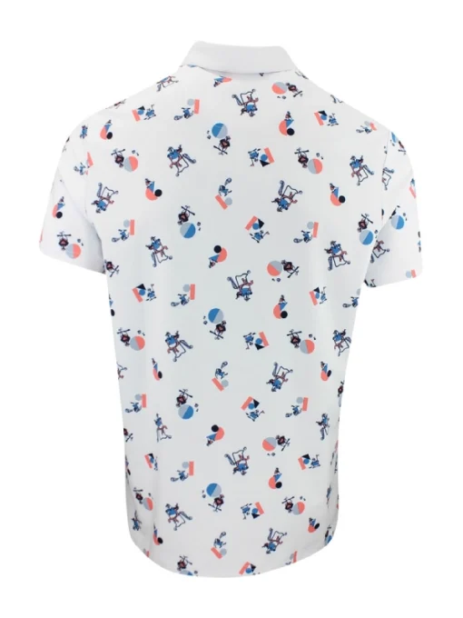 Penguin Golf Shirt Tour Print Polo Shirt White