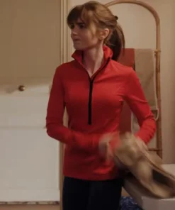 Emily in Paris Season 4 Red Zipper Jacket - Replica