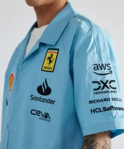 Scuderia Ferrari Team Miami Blue Shirt - Replica