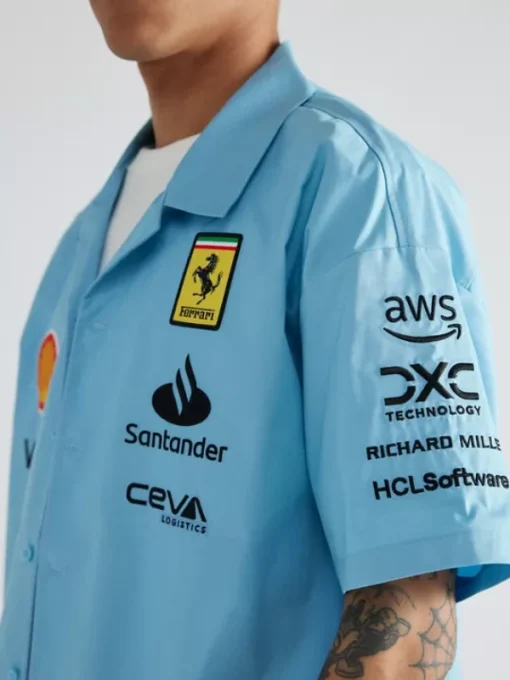 Scuderia Ferrari Team Miami Blue Shirt - Replica