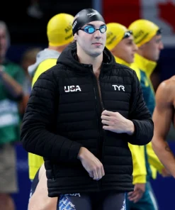 Team USA Jack Alexy Black Puffer Jacket