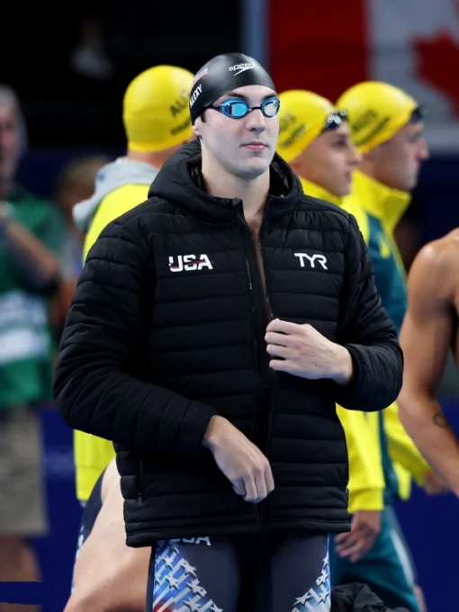 Team USA Jack Alexy Black Puffer Jacket