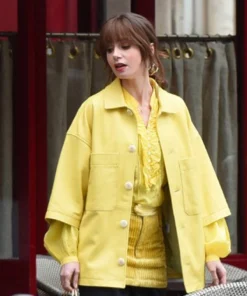 Emily In Paris S04 Lily Collins Yellow Jacket