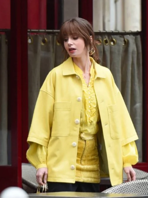 Emily In Paris S04 Lily Collins Yellow Jacket