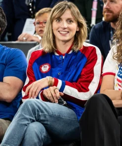 Katie Ledecky Team USA Satin Baseball Jacket