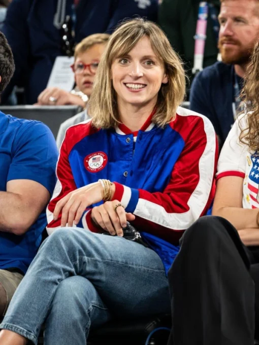 Katie Ledecky Team USA Satin Baseball Jacket