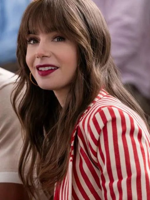 Emily In Paris S04 Lily Collins Striped Blazer