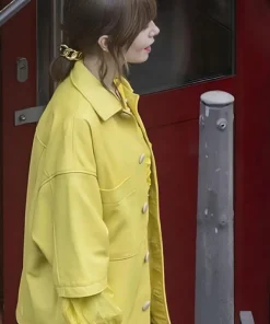 Lily Collins Emily In Paris Season 4 Emily Cooper Yellow Jacket