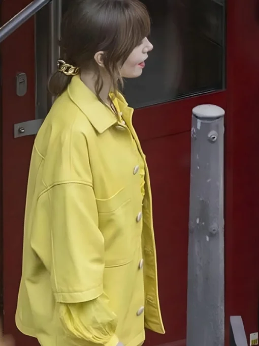 Lily Collins Emily In Paris Season 4 Emily Cooper Yellow Jacket