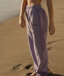 Pink Palm Puff Sweatpants Purple