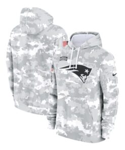 Camo Salute to Service New England Patriots Grey Hoodie