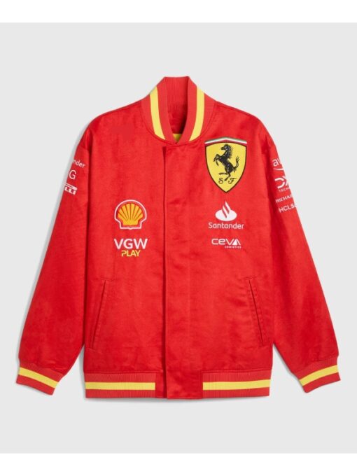 Scuderia Ferrari F1 2024 Team Varsity Red Jacket