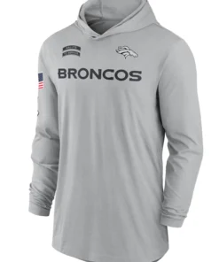 2024 Denver Broncos Salute To Service Long Sleeve Hooded T-Shirt