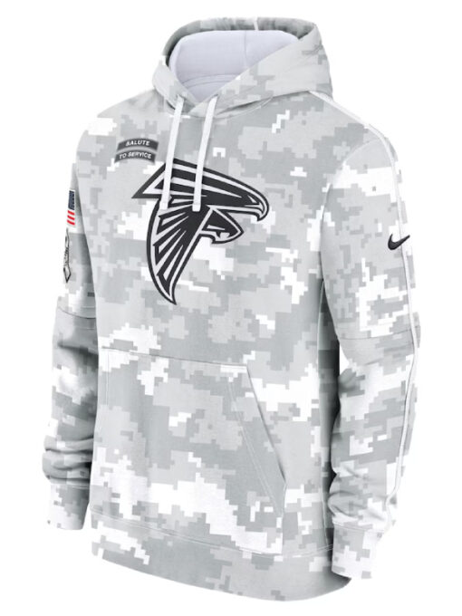 Atlanta Falcons Camo 2024 Salute To Service Club Fleece Hoodie