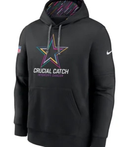 Black Dallas Cowboys 2024 Crucial Catch Club Pullover Hoodie