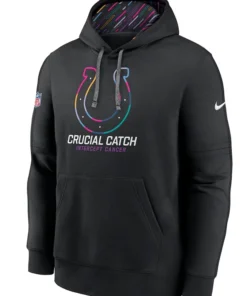 Black Indianapolis Colts 2024 Crucial Catch Club Pullover Hoodie