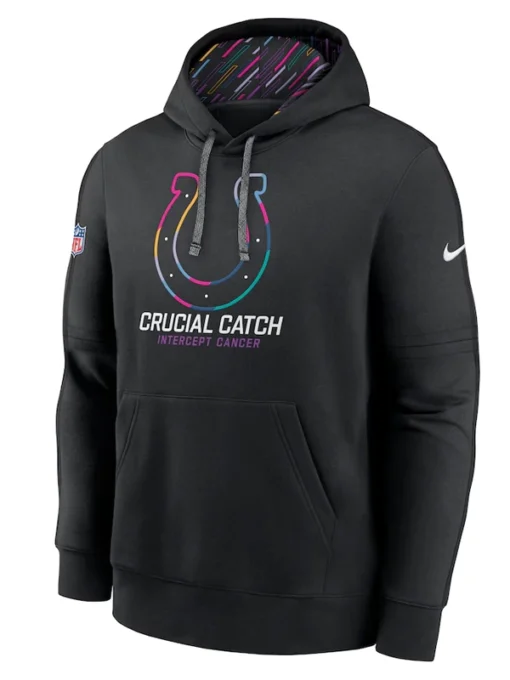 Black Indianapolis Colts 2024 Crucial Catch Club Pullover Hoodie