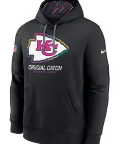 Black Kansas City Chiefs 2024 Crucial Catch Club Pullover Hoodie