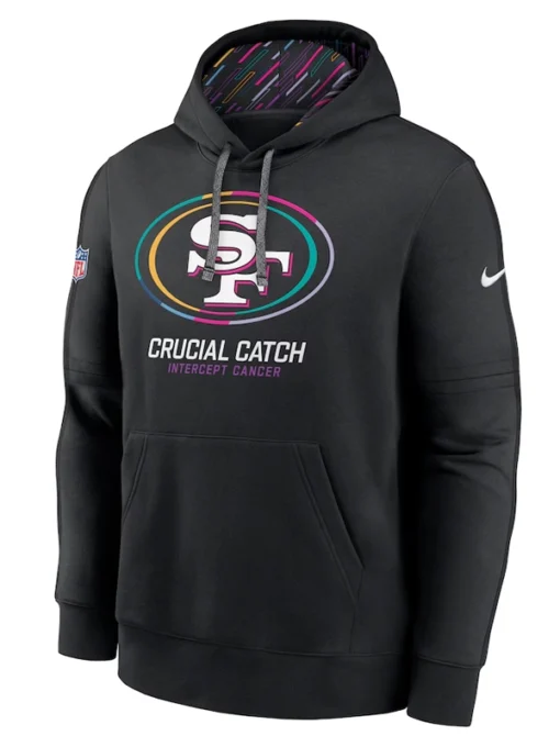 Black San Francisco 49ers 2024 Crucial Catch Club Pullover Hoodie