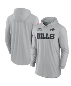 Buffalo Bills 2024 Salute To Service Long Sleeve Hooded T-Shirt