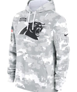 Carolina Panthers Camo 2024 Salute To Service Club Fleece Pullover Hoodie