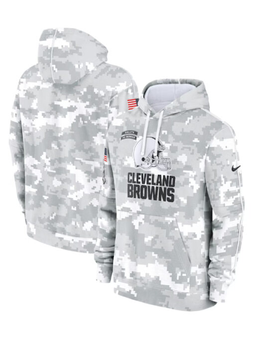 Cleveland Browns Camo 2024 Salute To Service Hoodie