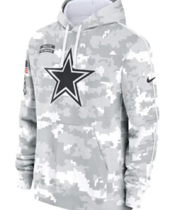 Dallas Cowboys 2024 Salute To Service Club Fleece Pullover Hoodie