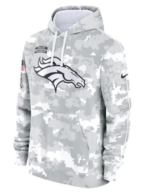 Denver Broncos Camo 2024 Salute To Service Club Fleece Pullover Hoodie