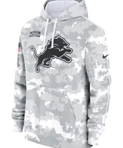 Detroit Lions Camo 2024 Salute To Service Club Fleece Hoodie