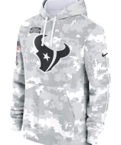 Houston Texans Camo 2024 Salute To Service Club Fleece Pullover Hoodie