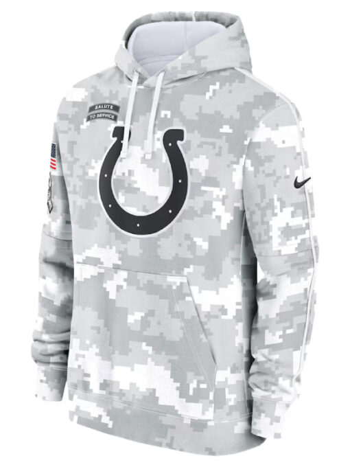 Indianapolis Colts Camo 2024 Salute To Service Club Fleece Hoodie