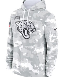 Jacksonville Jaguars Camo 2024 Salute To Service Club Pullover Hoodie