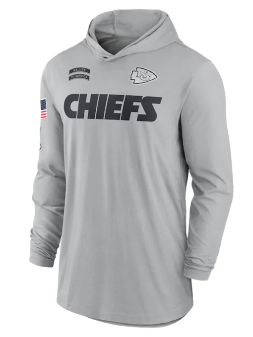 Kansas City Chiefs 2024 Salute To Service Long Sleeve Hooded T-Shirt