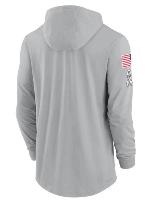 Las Vegas Raiders Salute To Service Long Sleeve Hooded T-Shirt