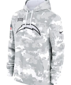 Los Angeles Chargers Camo 2024 Salute To Service Club Fleece Pullover Hoodie