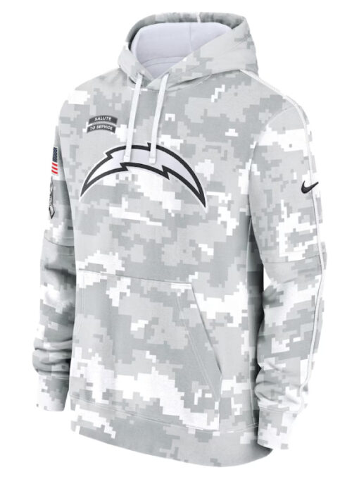 Los Angeles Chargers Camo 2024 Salute To Service Club Fleece Pullover Hoodie