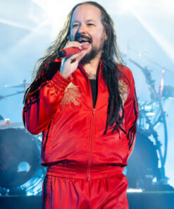 Los Angeles Concert Jonathan Davis Black Stripes Red Tracksuit