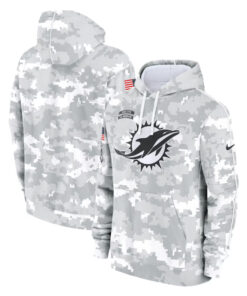 Miami Dolphins Camo 2024 Salute To Service Hoodie