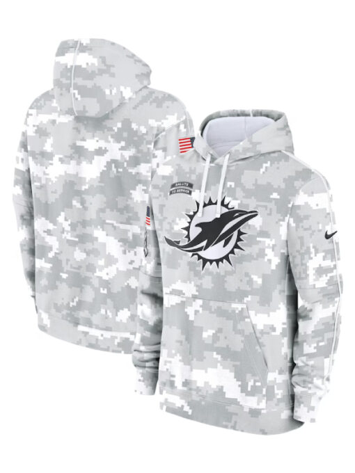 Miami Dolphins Camo 2024 Salute To Service Hoodie